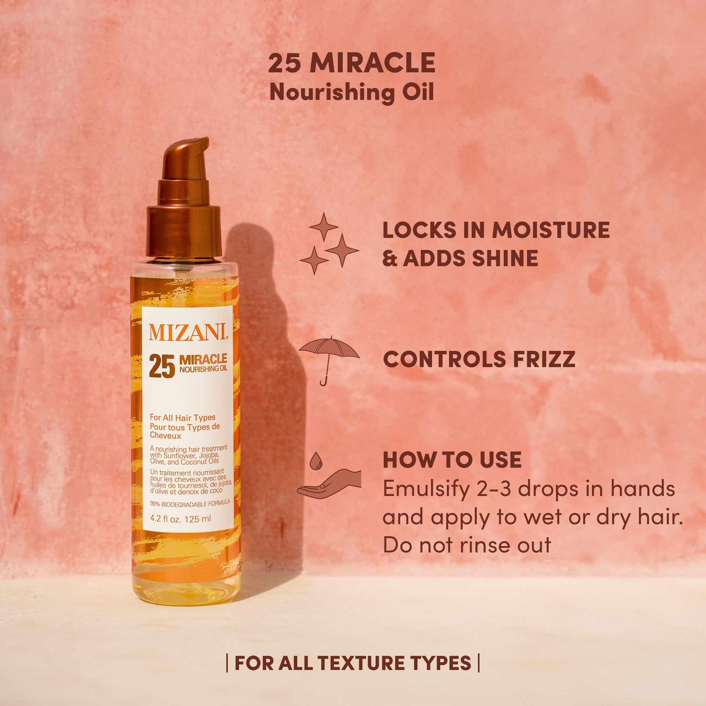 Mizani 25 Miracle Nourishing Hair Oil -125ml