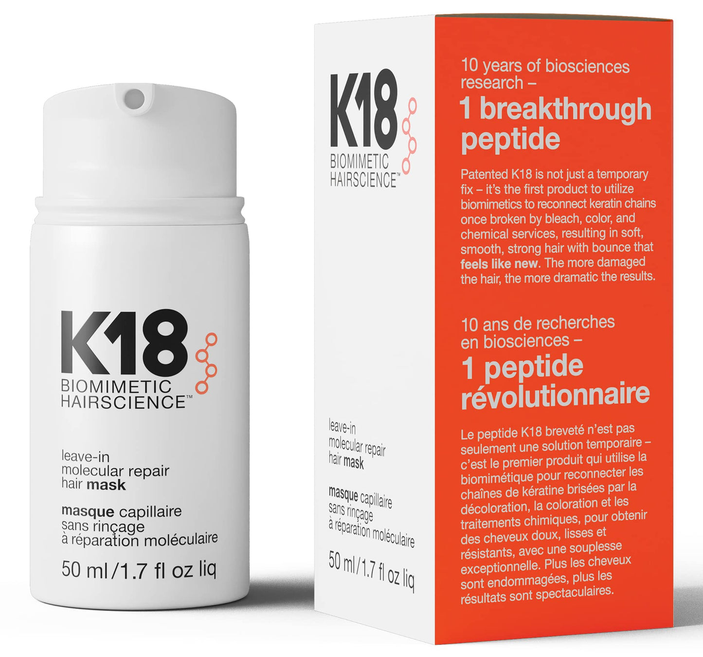 K18 leave-in molecular repair hair mask