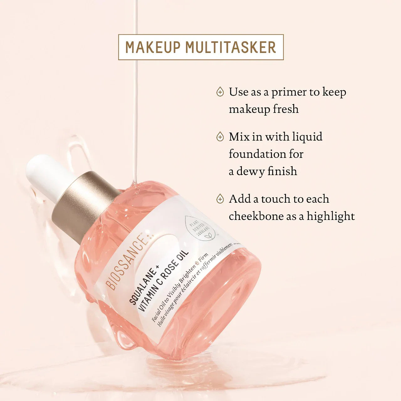Biossance Squalane + Vitamin C Rose Oil -30ml