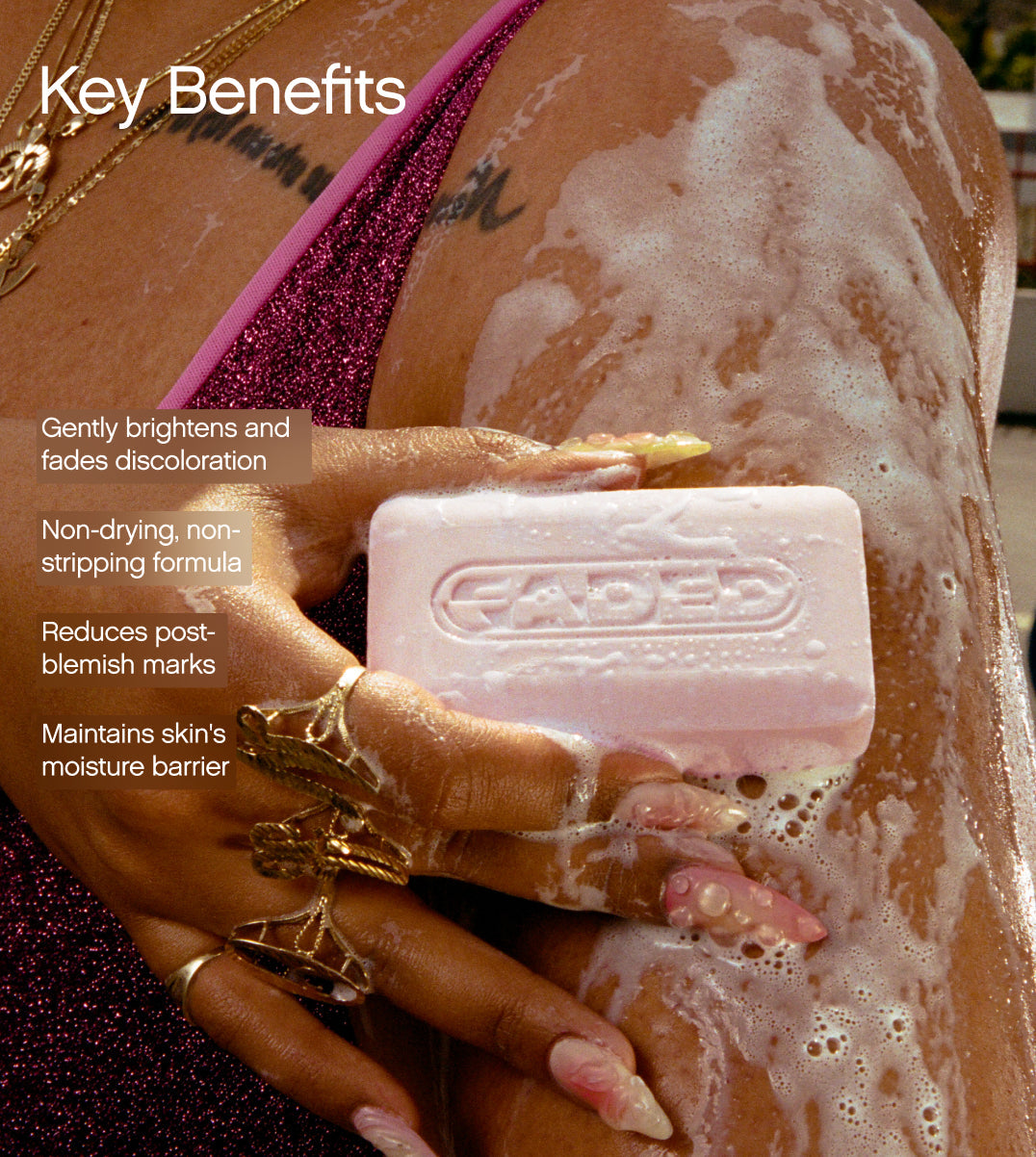 Topicals Faded Brightening & Cleansing Body Bar for Uneven Skin Tone (2 Pack)