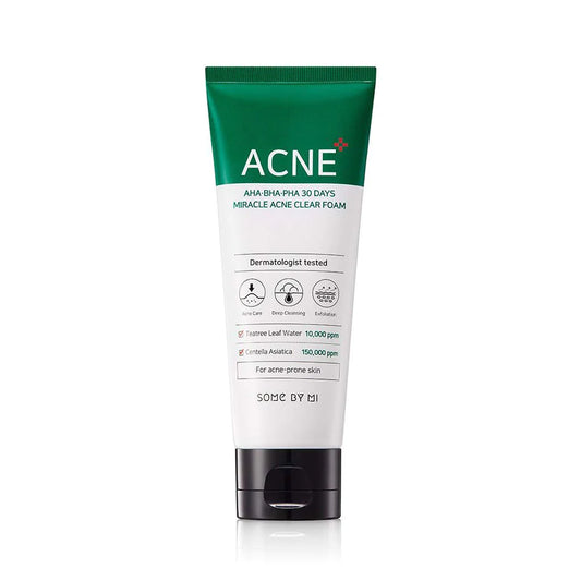 Some By Mi - AHA,BHA,PHA 30DAYS Miracle Acne Clear Foam 100ml - Bambi Glow