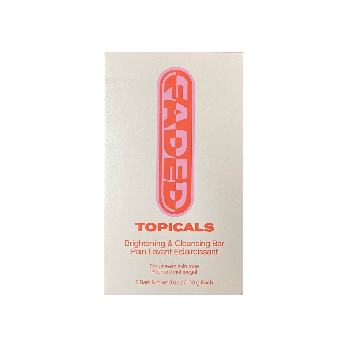 Topicals Faded Brightening & Cleansing Body Bar for Uneven Skin Tone (2 Pack)